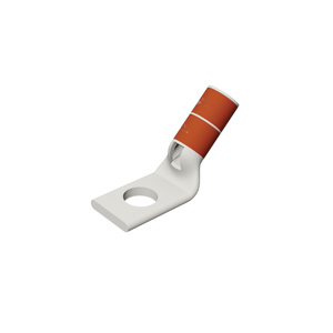 Burndy YA Series Standard Barrel Compression Lugs 1/4 in 45 deg 1 Hole Brown 2 Cu
