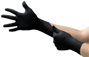 Ansell MICROFLEX® Onyx® N64 Disposable Textured Powder-free Gloves XL Nitrile Black