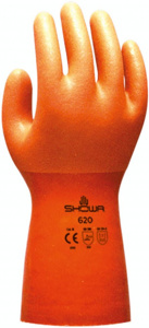 Showa 620 Series Chemical Resistant Gloves XL Orange
