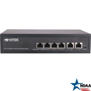 Vitek VT-P Series Compact Ethernet Switches 4 Port