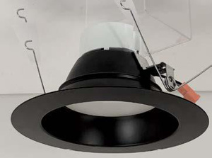 Nora Lighting Onyx NOXTW Recessed LED Downlights 120 V 16 W 5 in<multisep/> 6 in 2700/3000/3500/4000/5000 K Black Dimmable 1100 lm