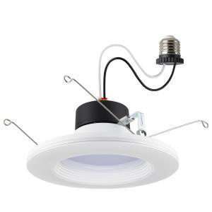 Satco Products Recessed LED Downlights 120 V 9 W 5 in<multisep/> 6 in 2700/3000/3500/4000/5000 K White Dimmable 800 lm