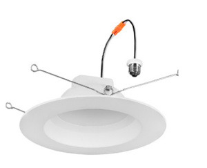 Sylvania ValueLED RT Recessed LED Downlights 120 V 8 W 5 in<multisep/> 6 in 2700 K White 700 lm