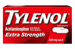 Tylenol Extra Strength Caplets Acetaminophen 500 mg 30 per Box, 2 per Packet