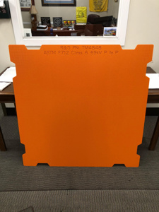 R and D Utility Transition Mats 48 x 48 x 3/8 in Orange