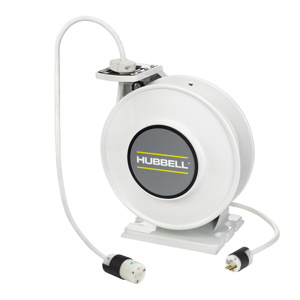 Hubbell Wiring SJO Extension Cord Reels 20 A 125 VAC 12/3 45 ft White