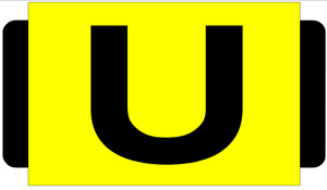 Tech Products Standard Size Identification Tags "<em class="search-results-highlight">U</em>" Yellow Polyproylene