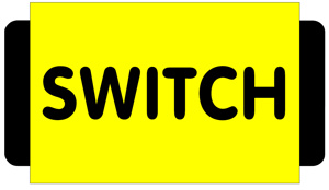 Tech Products Standard Size Identification Tags "Switch" Yellow Polyproylene