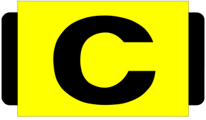 Tech Products Standard Size Identification Tags "C" Yellow Polyproylene