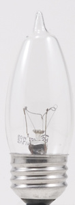 Sylvania B10 Incandescent Lamps 120 V 25 W 150 lm 2850 K Hardwire