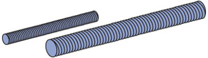 Atkore Unistrut Fiberglass Threaded Rods 1/2 in x 8 ft Plain