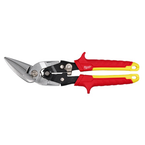 Milwaukee Aviation Snips Straight 9.88 in Serrated