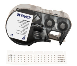 Brady Repositionable Multi-purpose Labels Vinyl Cloth Black on White