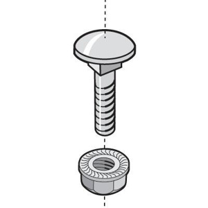 Cablofil 1/4 in Round Head Screw and Flange Nuts 2.75 in 1 in