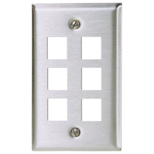 SSF16 6-PORT SS FACEPLATE