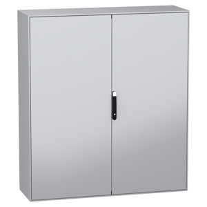 Square D Wall Mount Hinged Enclosures 1800 x 1600 x 500 mm Without Knockouts Handle Black RAL 9005)<multisep/>Enclosure Gray RAL 7035)