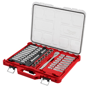 Milwaukee Metric / SAE Socket Sets Deep/Standard 1/2 in 47 Piece