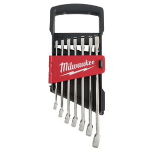 Milwaukee Combination Wrench Sets 7 Piece 8 mm, 10 mm, 12 mm, 13 mm, 14 mm, 15 mm, 17 mm Metric