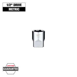 Milwaukee Metric Sockets 1/2 in Standard 6 Point 25 mm