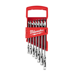 Milwaukee Flex Head Ratcheting Combination Wrench Sets 7 Piece SAE