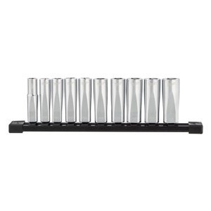 Milwaukee Metric Socket Sets Deep 3/8 in 10 Piece 6 Point
