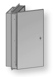 Benner-Nawman Semi-recessed Screw Cover Weatherproof Enclosures 32 x 14 x 6-1/2 in Without Knockouts Tan NEMA 3R