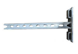 QB Fabrication & Welding Conduit Riser to Ductile Iron Pole Standoff Brackets 18 in Hot-dip Galvanized