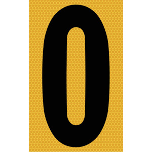 Electromark SunBright® Reflective Markers <em class="search-results-highlight">0</em> Black on Yellow (Reflective)