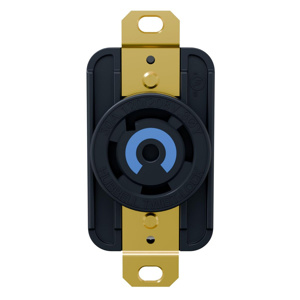Hubbell Wiring Locking Single Receptacles 30 A 120/280 V 4P5W L21-30R EdgeConnect™ Twist-Lock®