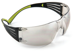 3M SecureFit™ 400 Series Safety Glasses Anti-fog Indoor/Outdoor Mirror Black/Green