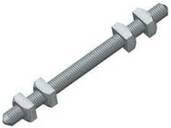 Aluma Form Steel Double Arming Bolts 5/8 in 22 in 13550 lbf Hot-dip Galvanized