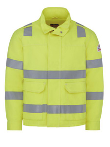 Workwear Outfitters Bulwark FR High Vis Reflective Lined Bomber Jackets 2XL High Vis Yellow Type R, Class 3 Mens