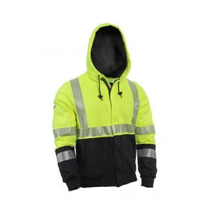 NSA FR DRIFIRE® High Vis Reflective Full Zip Hoodies 3XL High Vis Yellow/Navy Mens