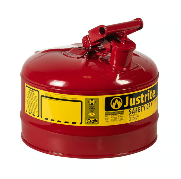 Justrite | Justrite Type I Flammable Liquids Flame Arrester Safety Cans ...