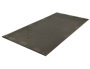Justrite Checkers™ VersaMAT® Ground Protection Mats 4 x 8 ft Black High Density Polyethylene (HDPE)