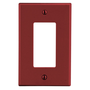 Hubbell Wiring Standard Decorator Wallplates 1 Gang Red Nylon Device