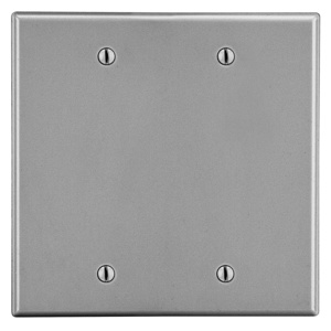 Hubbell Wiring Standard Blank Wallplates 2 Gang Gray Nylon Box