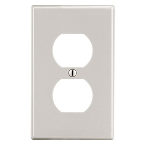 Hubbell Wiring Standard Duplex Wallplates 1 Gang Light Almond Nylon Device