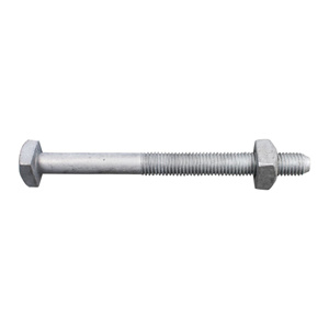 Hubbell Power Steel Square Head Machine Bolts Steel 5/8 in 5 in 12400 lbf Galvanized