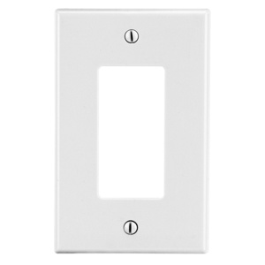 Hubbell Wiring Midsized Decorator Wallplates 1 Gang White Nylon Device