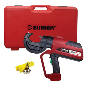 Burndy PATRIOT® T3-Track/Trace/Transmit Battery-actuated Crimpers C-head (Covered) 12 Ton U Dies Cordless