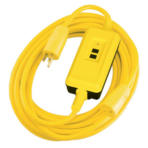 Hubbell Wiring Circuit Guard® GFP25C Series GFCI Line Cords 15 A 5-15R Yellow