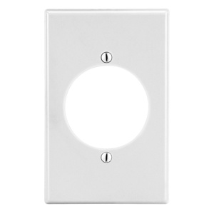 Hubbell Wiring Standard Round Hole Wallplates 1 Gang 2.16 in White Nylon Device