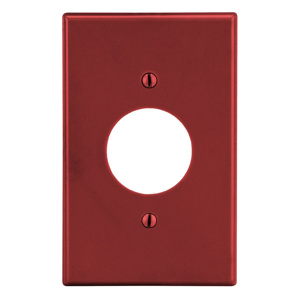 Hubbell Wiring Standard Round Hole Wallplates 1 Gang 1-2/5 in Red Nylon Device