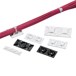 Panduit 4-way Cable Tie Mounts Ivory Adhesive Mount