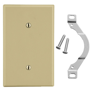 Hubbell Wiring Standard Blank Wallplates 1 Gang Ivory Nylon Strap