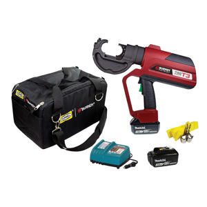 Burndy PATRIOT® T3-Track/Trace/Transmit Battery-actuated Crimpers C-head (Uncovered) 12 Ton U Dies Cordless