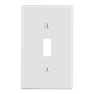 Eaton Wiring Devices Standard Toggle Wallplates 1 Gang White Polycarbonate Device