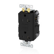 Leviton Lev-Lok® SmartlockPro® MGFT2 Series Self-test Hospital Grade GFCIs 20 A Black