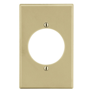Hubbell Wiring Standard Round Hole Wallplates 1 Gang 2.16 in Ivory Nylon Device